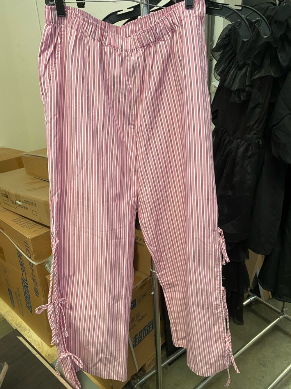 wild fable Pink and White Striped Wide-Leg Pants